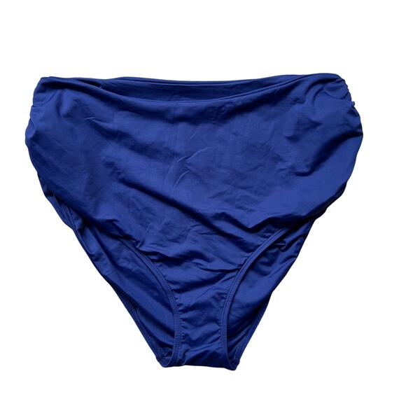 Anne Cole Other - Anne Cole Navy Women’s Plus Size 18w High-Waist Convertible Shirred Swim Bottom
